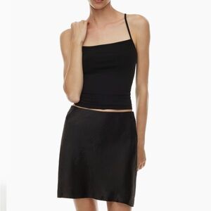 Aritzia Babaton Satin Slip Mini Skirt